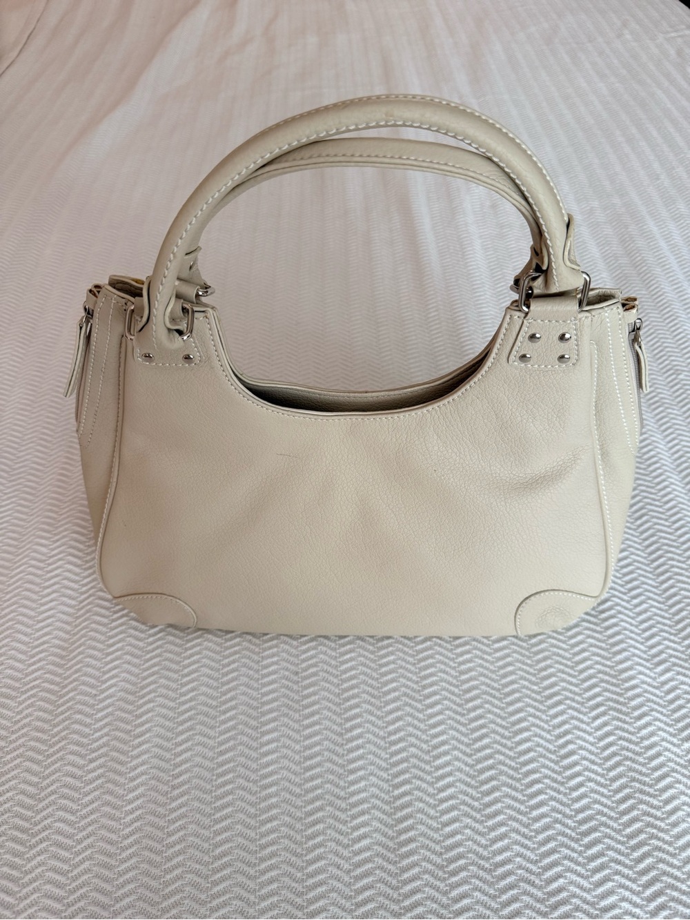 Bertotti Cream Shoulder Bag with Double Handles